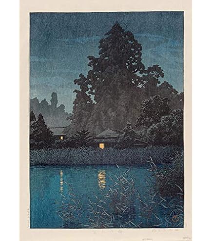 Amazon.co.jp: 川瀬巴水 版画 大宮見沼川 昭和五年 56×38cm